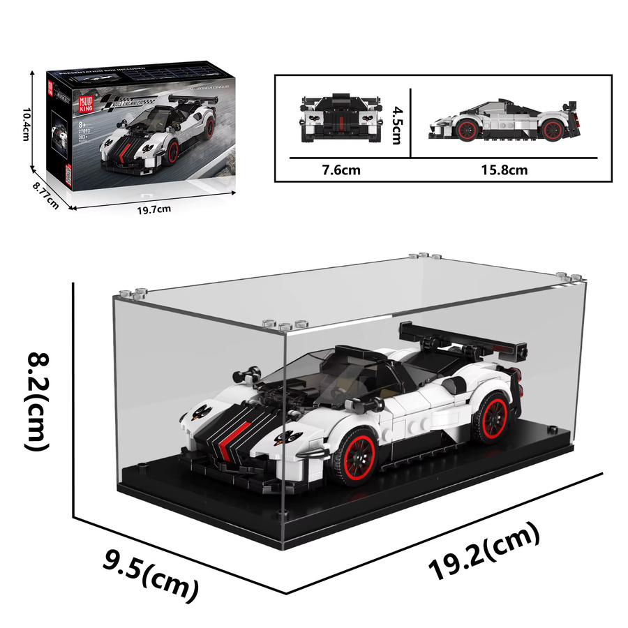 Mould King MOC Sportwagen Baustein Set Weiß DIY Modellbau Kit für Kinder ab 8 Jahren - Bild 5