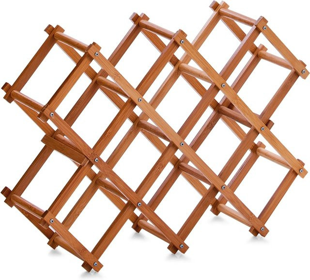 Zeller Weinregal aus Bambus für 10 Flaschen in Natur, B/T/H: 38 x 15 x 54 cm - Bild 1