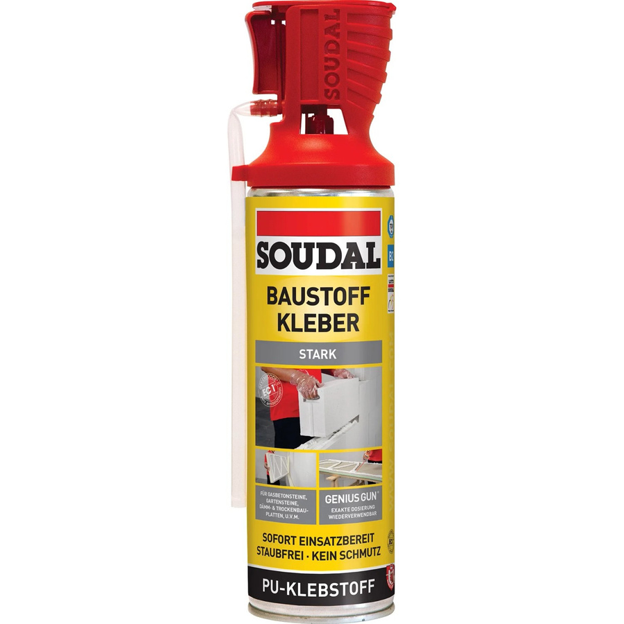 Soudal B2 Genius Baustoffkleber Polyurethan in Beige, 500 ml - Bild 2
