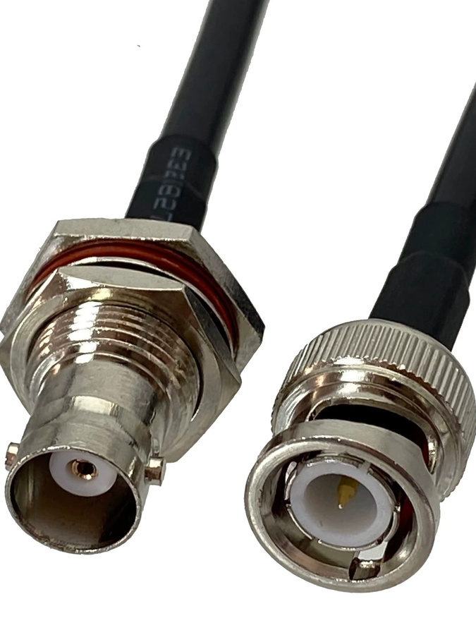 RG58 BNC-Stecker auf BNC-Buchse HF-Koaxial-Pigtail-Überbrückungskabel - Bild 3