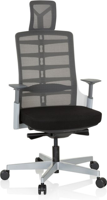 hjh OFFICE High End Bürostuhl SKARIF in Schwarz mit Stoff und Netzstoff, höhenverstellbar und mit Armlehnen - Bild 1