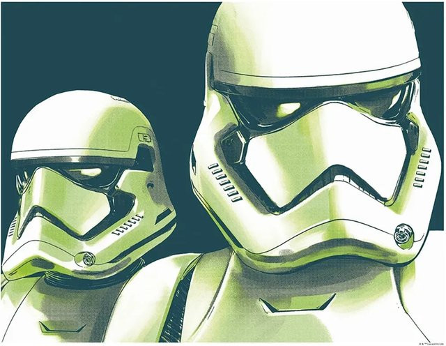 Komar Wandbild Star Wars Stormtrooper in Schwarz und Weiß, B: 50 cm, H: 40 cm - Bild 1