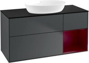 V&B Waschtischunterschrank Finion, Breite: 120 cm, Tiefe: 50,1 cm, Höhe: 50,1 cm, lackiert, matt blau - Bild 1