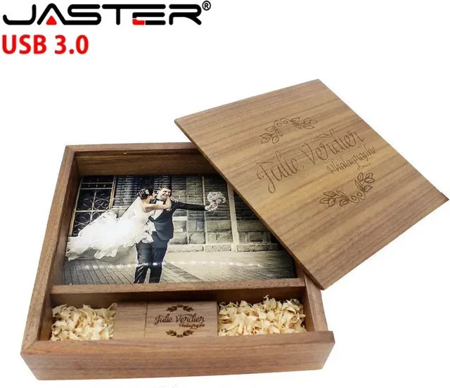 JASTER Holz USB 3.0 Flash-Laufwerk in Braun - Bild 1