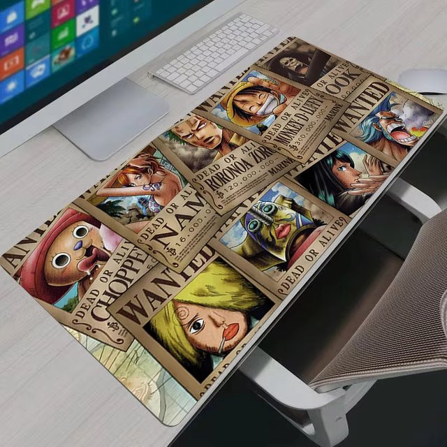Bandai One Piece Anime Mauspad Multicolor Rutschfeste Schreibtischunterlage für Gaming und PC - Bild 1