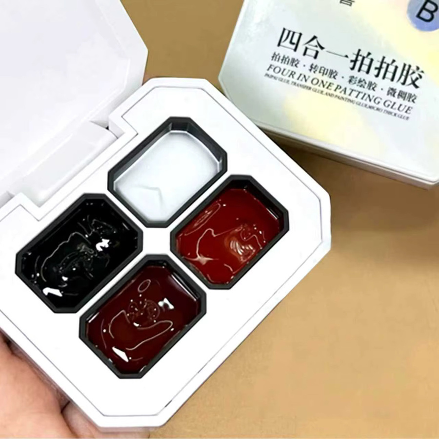 SAUA Vier-in-Eins-Klopf-Gel, Schwarz-Weiß-Rot, Glänzend, Unisex - Bild 2