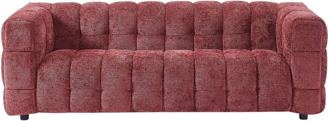 Vente-unique Sofa Lerici in Bordeaux mit Steppeffekt und Stoffbezug, Breite: 213 cm - Bild 1