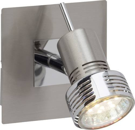 Brilliant Kassandra G34710/77 Wandstrahler mit verstellbarem LED-Leuchtmittel GU10 in Chrom (satiniert)
