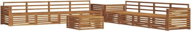 vidaXL Outdoor-Sofagarnitur 9-teilig aus Akazienholz in Braun - Bild 1