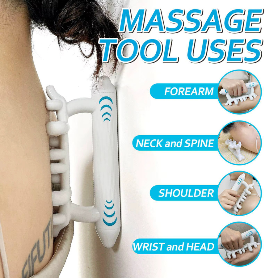 TMISHION Faszien-Massagegerät, manuell, beige, weiß - Bild 3