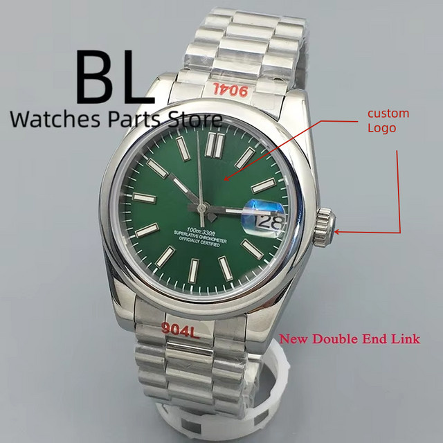 BLIGER Armbanduhr Automatik, Edelstahl, Grünes Zifferblatt, 36 mm, Herren - Bild 1