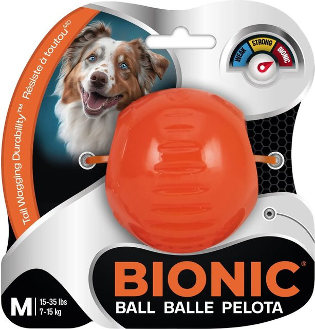 Bionic Hundespielzeug Ball, Orange, 6,7 cm - Bild 1