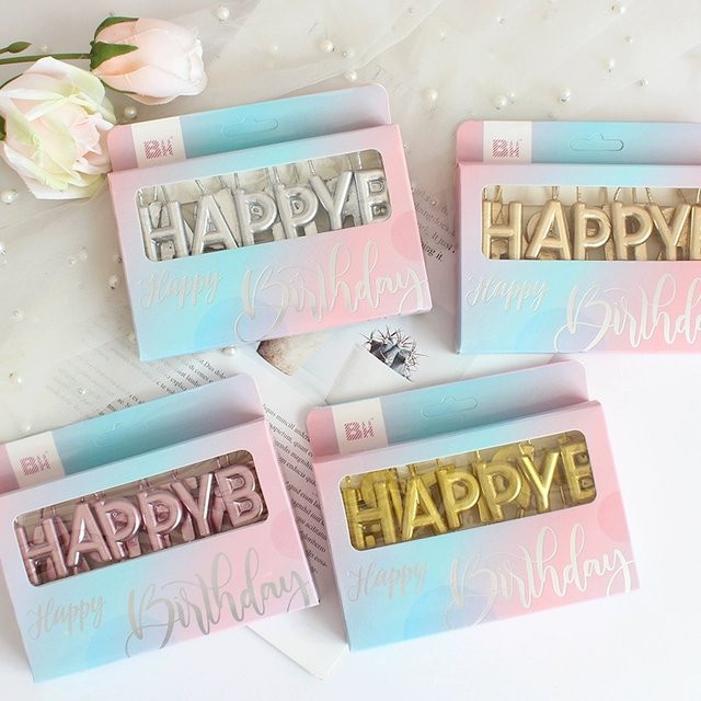 Kreative Geburtstag Dekoration aus Papier für Kuchen und Kerzen in Gold und Roségold - Bild 1