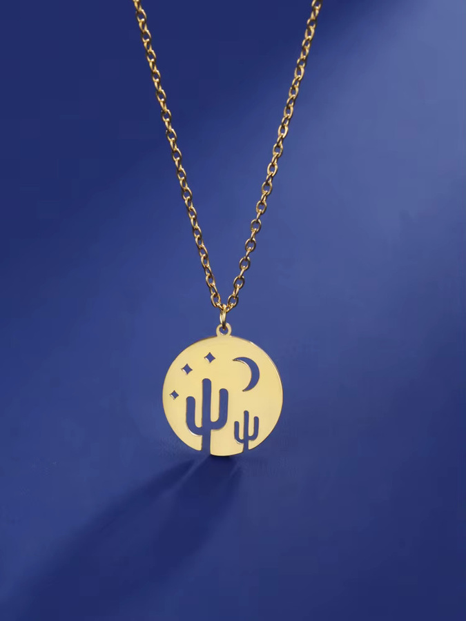 Skyrim Halskette, Edelstahl, goldfarben, Unisex - Bild 2
