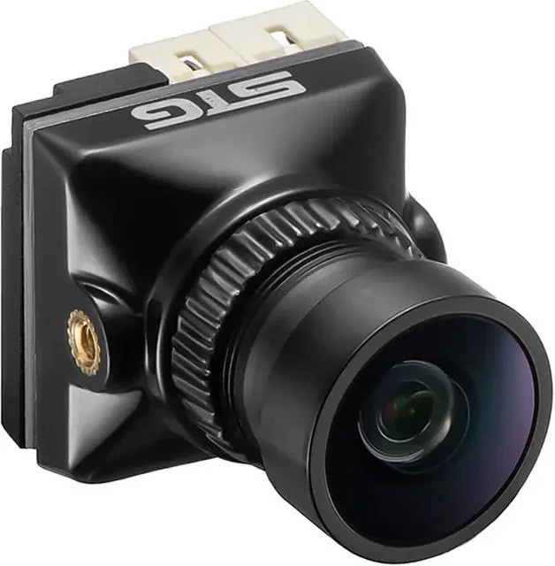Jinjiean BAT 1800TVL FPV Nachtsicht Kamera mit 2,1mm Objektiv und 1/2,8 Sensor, D-WDR, NTSC/PAL umschaltbar, Schwarz - Bild 1