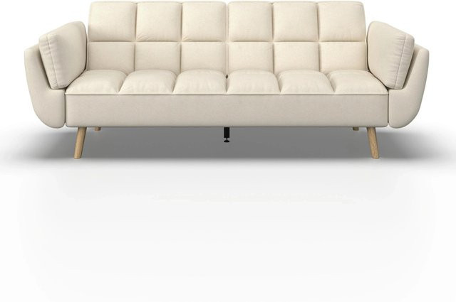 Bessagi Home Schlafsofa Cora Click-Clack in Creme Beige aus Webstoff mit Holzgestell B/T/H: 212 x 106 x 82 cm - Bild 1