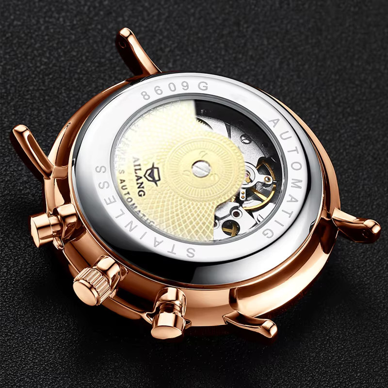AILANG Armbanduhr Automatik, Edelstahl, Mondphase, Herren - Bild 4