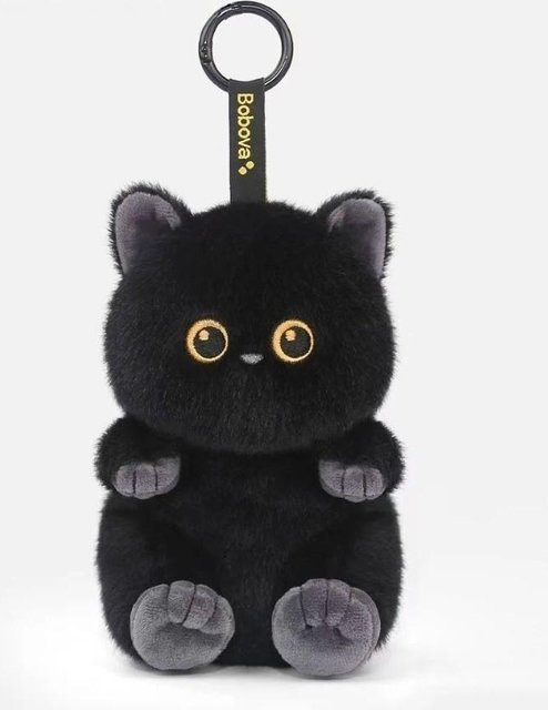 Rd lala Anhänger Plüschkatze, Schwarz Weiß, 15 cm, Unisex - Bild 1