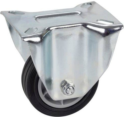 Dörner + Helmer Bockrolle 717842 aus verzinktem Stahl, Farbe: Silber, Rad-Durchmesser: 80 mm, Tragfähigkeit: 50 kg - Bild 1
