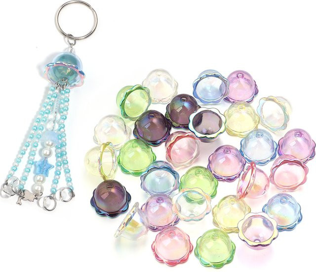 Louleur Charms, Acryl-Windglocken-Perlen, bunt, 6 Stück - Bild 1