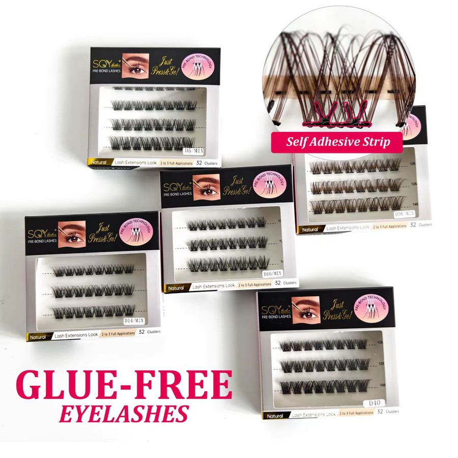 Yiernuo D30 Selbstklebende Wimpern Cluster, natürlich, Unisex - Bild 6