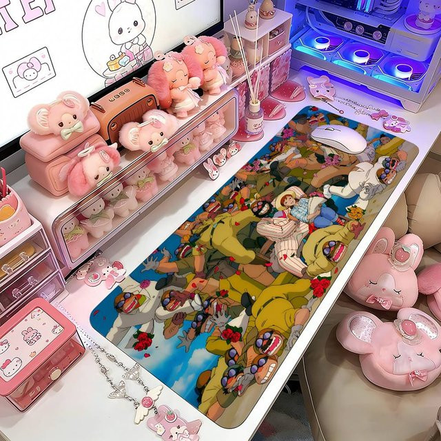 P-Porco R-Rosso Gaming Deskmat Sakura Anime Mauspad in Multicolour - Bild 1