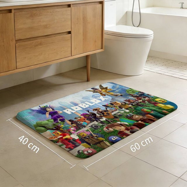 Roblox Motiv Fußmatte Csq Fourteen im nordischen Stil, rutschfest und waschbar, B/T: 80 x 50 cm, Mehrfarbig - Bild 1