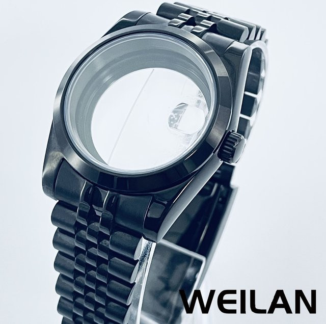 Uhrengehäuse Edelstahl, Schwarz, 36mm 40mm, Saphir Crystal - Bild 1