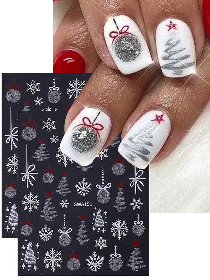 SWEET TREND Nagelaufkleber, Silber, Schimmernd, 2 Stück - Bild 4