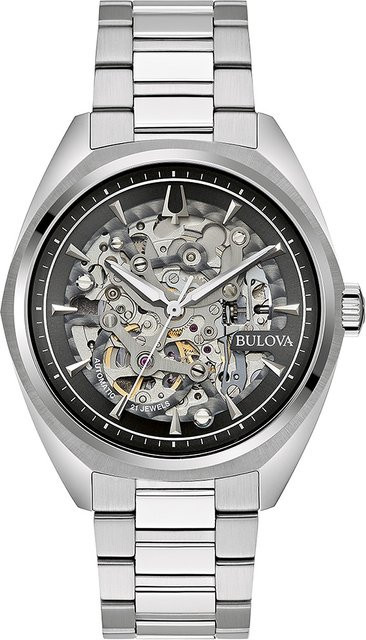 Bulova Armbanduhr Automatik, Edelstahl, Schwarz, 41 mm, Herren - Bild 1