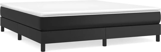 vidaXL Boxspringbett Hybrid mit Matratze und Taschenfederkern, Schwarz, B/T: 180 x 200 cm - Bild 1