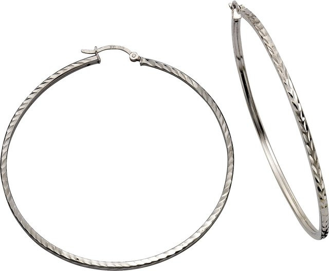 Creolen Celesta, 925 Silber, rhodiniert, 6,0 cm - Bild 1