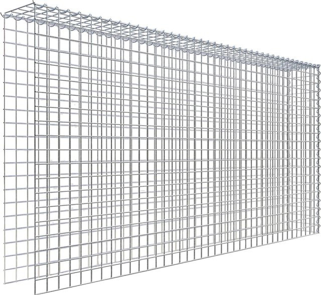 Gabiona Gabione-Anbaukorb Typ 4 in Silbergrau, Drahtgitter aus Stahl mit Maschenweite 5 x 5 cm, B/T/H: 200 x 100 x 20 cm - Bild 1