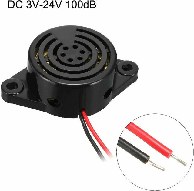 Elektronischer Alarm Summer mit 100dB in Schwarz für DC3V-24V, kontinuierlicher Beep-Ton für Arduino und Fahrzeuge - Bild 1