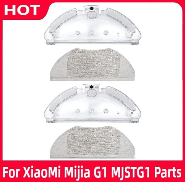 QIXIAO Wischmop-Halterung und Wischmop-Tuchrahmen aus Kunststoff für Xiaomi Mijia G1 MJSTG1 360 S9 X90 X95 Mi Robot Vacuum-Mop Essential, transparent - Bild 1