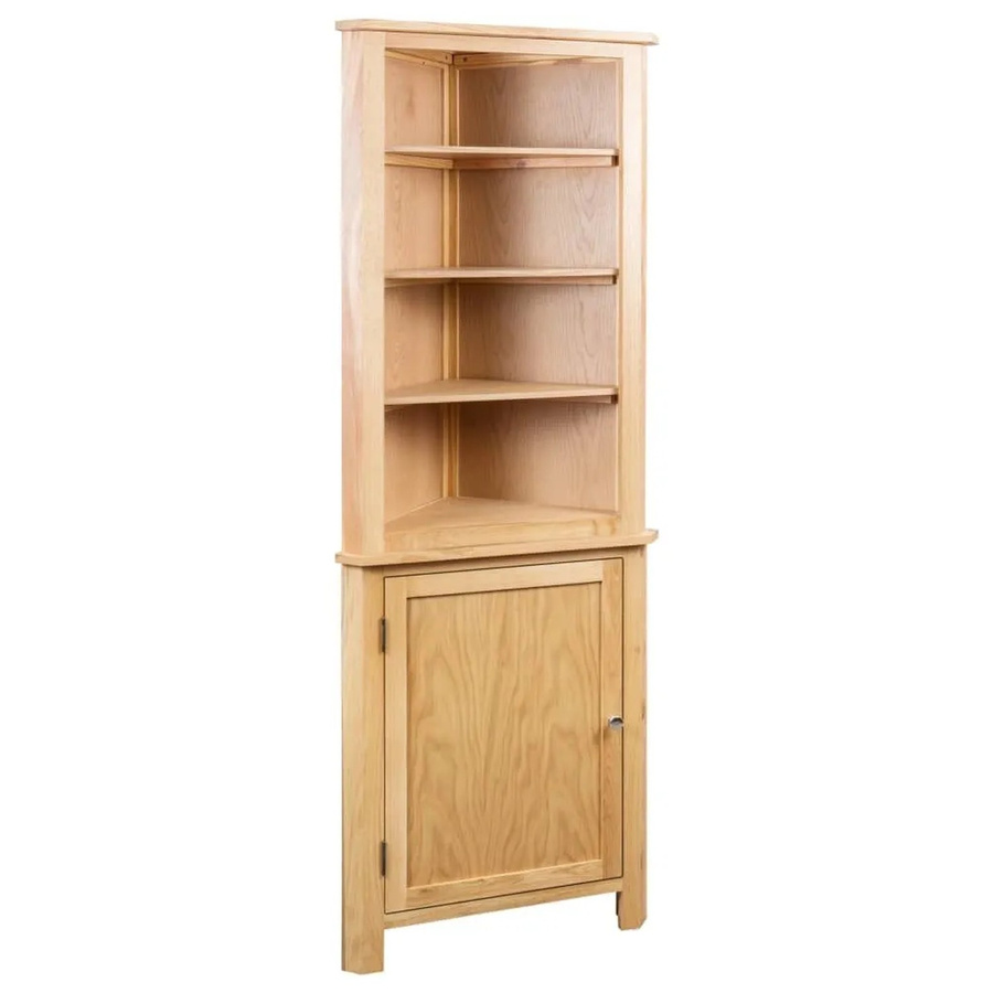 vidaXL Eckschrank aus Massivholz Eiche in Braun B: 59 cm, T: 36 cm, H: 180 cm - Bild 2