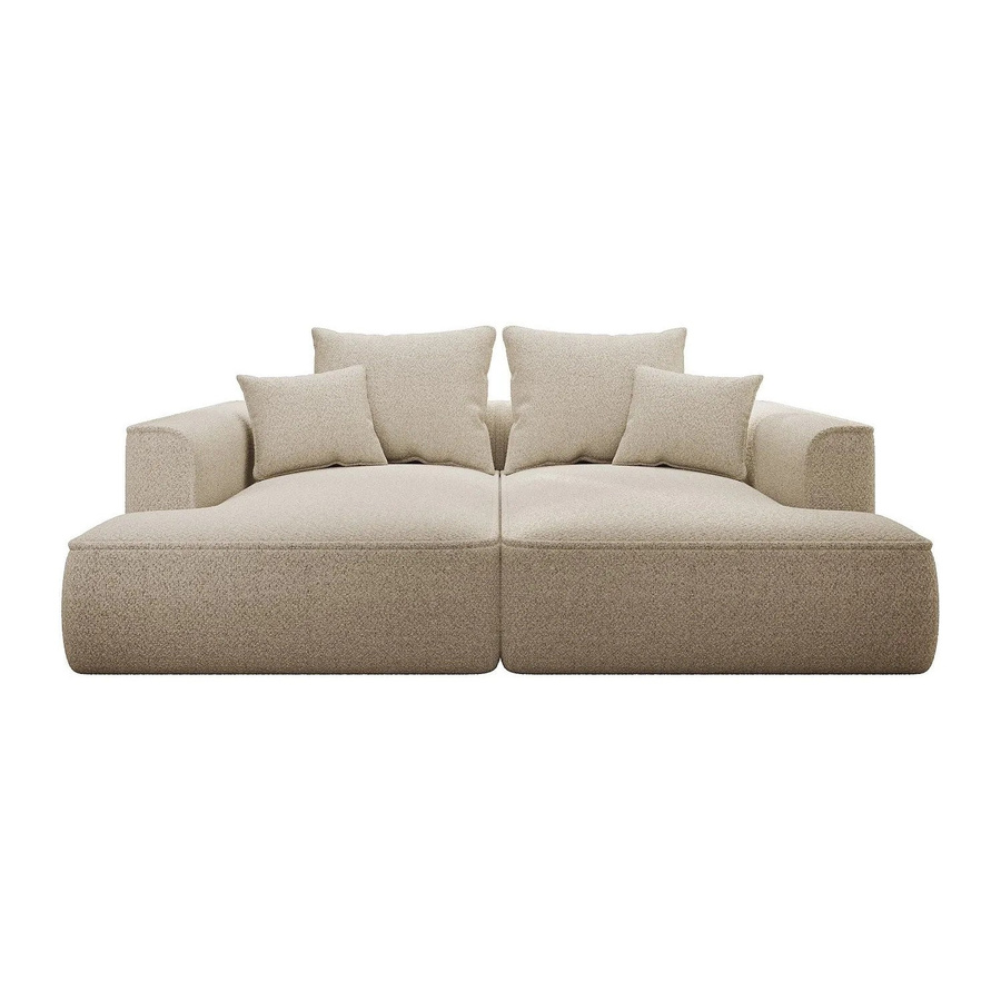 Vente-unique Sofa Pineta in Beige aus Chenille-Stoff mit Breite: 230 cm - Bild 2