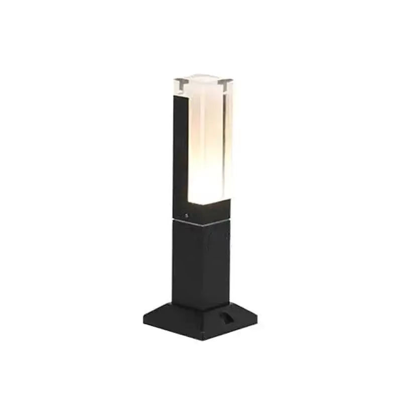 Vecli LED-Gartensäulenlicht in Weiß mit warmem Licht und minimalistischem Design für den Außenbereich und Innenhof - Bild 5