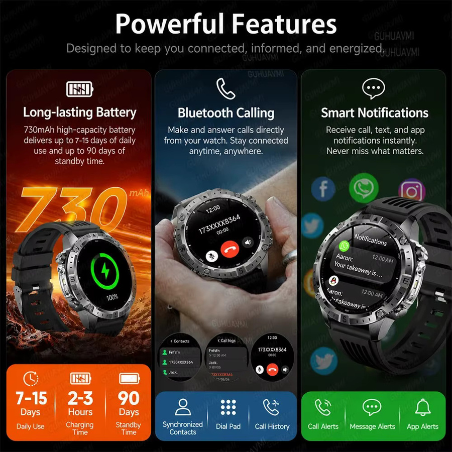 Amazfit Smartwatch, T-Rex3, GPS, 1,43 Zoll, Schwarz, Herren - Bild 4