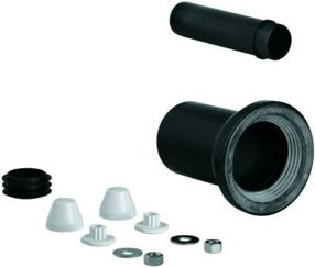 Grohe WC-Zu- und Ablaufgarnitur Ablaufmanschette für Wand-WCs in Schwarz Matt mit Durchmesser 9 cm - Bild 1
