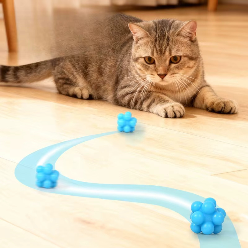 Katzenspielzeug, polygonaler elastischer Ball - Bild 2