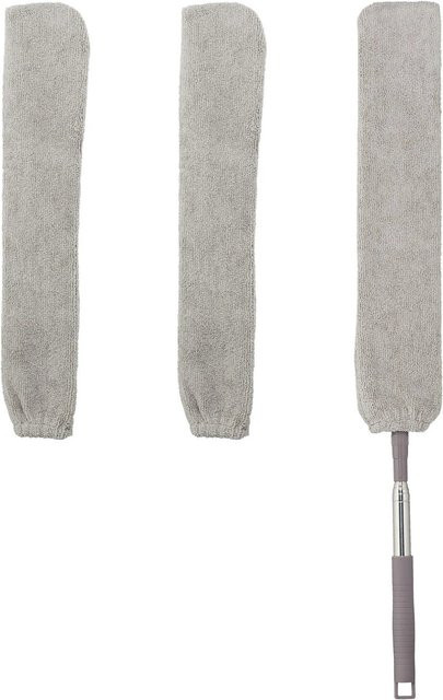 Relaxdays Staubwedel aus Edelstahl und Polyester in Grau, teleskopierbar von 63 cm bis 115 cm - Bild 1