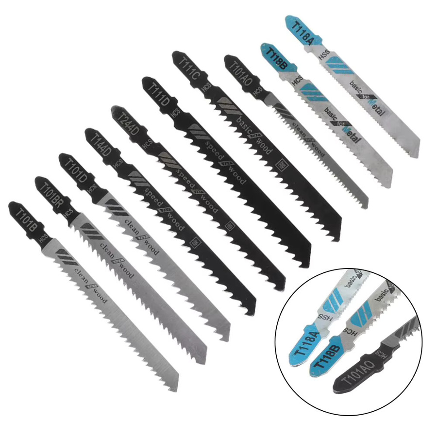DAZZLEEX 10er Set Stichsägeblätter für Holz, Metall und Kunststoff - Bild 2