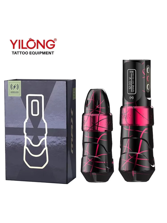 YILONG Kabellose Rotations-Tattoomaschine, LED Digitalanzeige, Tattoo Pen - Bild 3
