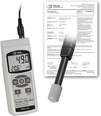 PCE Instruments PCE-313 S-ICA Thermo- und Hygro Datenlogger in Grau - Bild 1