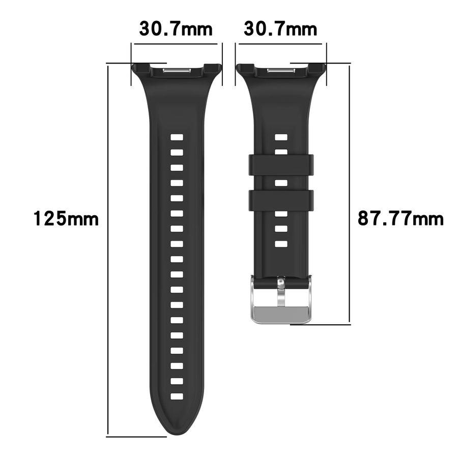 OAKCHARM Uhrenarmband Silikon, Schwarz, Unisex, Samsung Galaxy Watch 8 - Bild 4