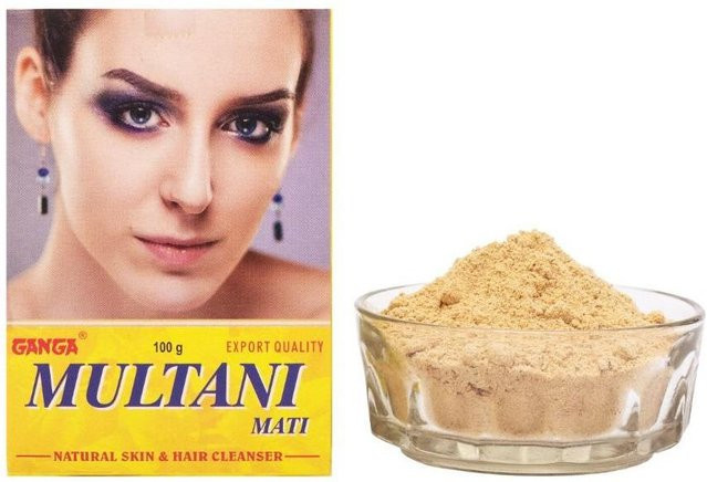 Ganga Pharmaceuticals Multani Mati Reinigungspulver, 100 g, beige - Bild 1