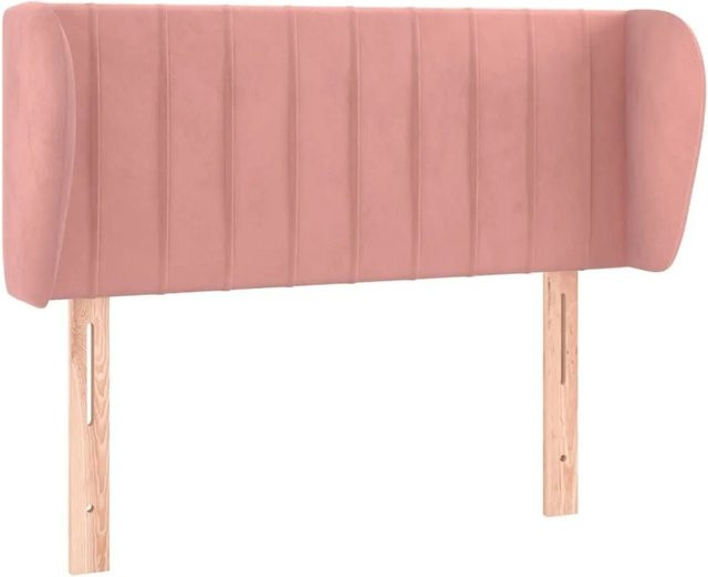 vidaXL Kopfteil mit Ohren in Rosa aus Samt, B/T/H: 83 x 23 x 78/88 cm - Bild 1