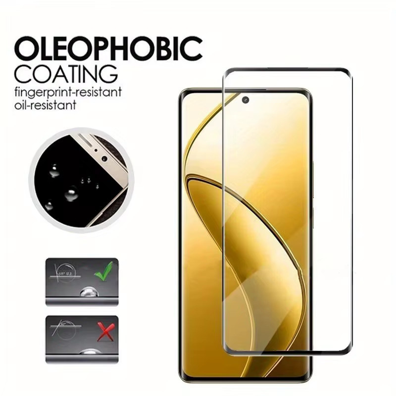 2er-Pack Displayschutzfolie aus gehärtetem Glas für Realme 14 13 Pro 13 Pro Plus 12 5G 12 Plus 12 11 Pro+ 11 5G, transparent und fingerabdruckbeständig - Bild 2