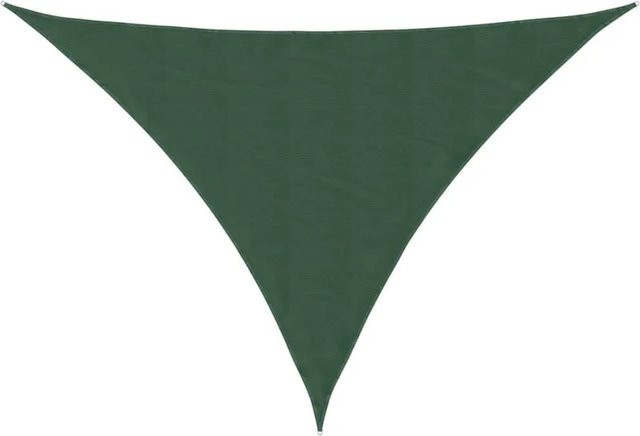 Furnicato Sonnensegel aus Oxford-Gewebe, dreieckig, Dunkelgrün, B/T/H: 5 x 5 x 6 m - Bild 1